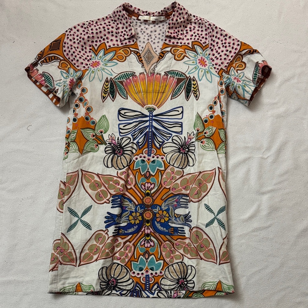 Marie Oliver Colorful Floral and Geometric dress